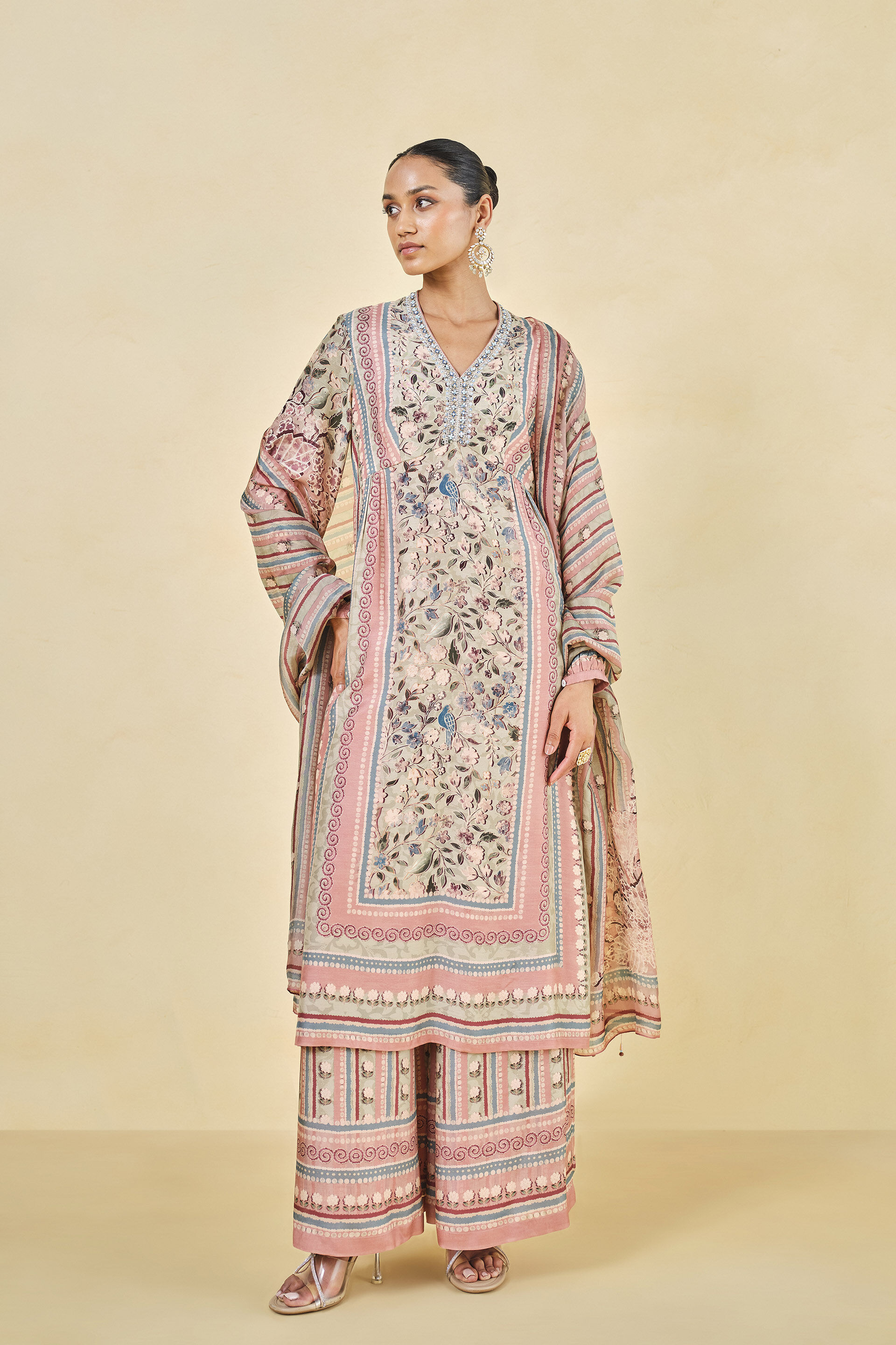 Adhija Lyocell Suit Set - Blush